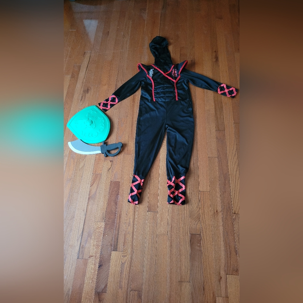 Black and Red Ninja Kids Costume